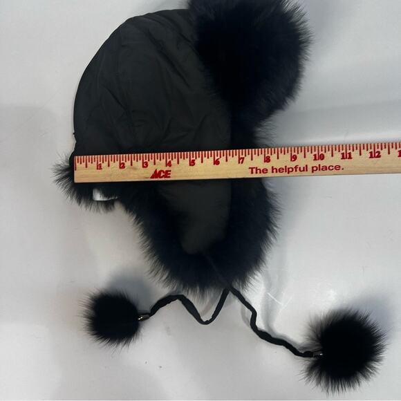 Pajar Canada Black Fur Trapper Hat | Origin Assured Fur Saga Furs | O/S  | Poms main image 10